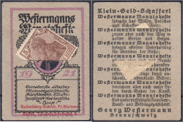 Fr. Morawe, Gutenberg-Buchh., 5 Pfg. O.D. Westermanns Monatshefte. III, Einriss. Tieste - (0460). - [11] Emissioni Locali