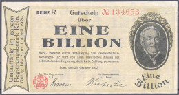 Stadt Und Handelskammer, 1 Bio. Mark 25.10.1923. Wz. Drei Ringe II. Dießner. 080.1. - [11] Emissioni Locali