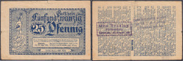 Gesellschaft Für Gutschein-Reklame Eingetr. Gen.m.b.H., 25 Pfg. 20.6.1920. IV. Tieste 0895.060.06. - [11] Emissions Locales