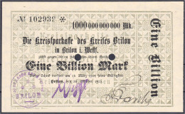 Kreissparkasse, 1 Bio. Mark 30.10.1923. Mit Unterschriften. II. Dießner. 086.4. - [11] Local Banknote Issues