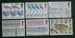 Natale Weihnachten Xmas Noel Kerst Bird (Mi 750-755 1977 Used Gebruikt Oblitere ENGLAND GRANDE-BRETAGNE GB GREAT BRITAIN - Used Stamps