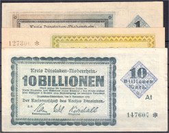 Kreis, 1, 5 Und 10 Bio. Mark 9.11.1923. II-III. Dießner. 149. 1,2,3. - [11] Emissions Locales