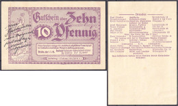 Burkhardt & Polomski, Gesellschaft Für Gutschein-Reklame, 10 Pfg. 1.1.1919 - 1.2.1919. Serie A1. II. Tieste 1475.025 - [11] Emissions Locales