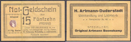 H. Artmann, Weinhandlung Und Likörfabrik, 15 Pfg. O.D. II-III. Tieste - (1515.05). - [11] Emissions Locales