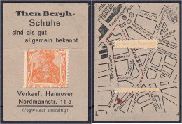 Then Berg - Schuhe, 10 Pfg. O.D. Karton Mit In Schlitze Gesteckter Briefmarke. II-III. Tieste 2795.65.01. - [11] Emissions Locales
