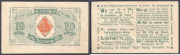 Math. Fegers, Brauhaus St. Peter, 10 Pfg. 1920. III. Tieste 3565.020.01. - [11] Emissions Locales