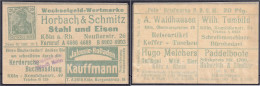 Horbach & Schmitz / Herdersche Buchhandlung, 10 Pfg. 1921. Port-Briefmarke In Pergaminhülle. II. Tieste 3565.045.01. - [11] Emissions Locales