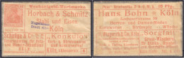 Horbach & Schmitz / Schnüge & Co. G.m.b.H., 10 Pfg. 1921. Port-Briefmarke In Pergaminhülle. II. Tieste 3565.050. - [11] Emissions Locales