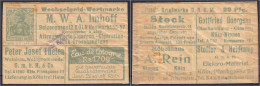 Imhoff, M.W.A., Cigarren-, Cigarren-Tabak-Grosshandlung, 20 Pfg. 1921. Port-Briefmarke In Pergaminhülle, Druck Grün. II. - [11] Emissions Locales