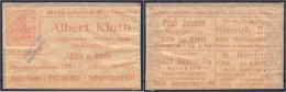 Albert Kluth, Jutegewebe. Säcke- Und Deckenfabrik, 10 Pfg. 1921. Port-Briefmarke In Pergaminhülle. I-II. Tieste 3565.065 - [11] Emissions Locales