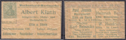 Albert Kluth, Jutegewebe. Säcke- Und Deckenfabrik, 20 Pfg. 1921. Port-Briefmarke In Pergaminhülle. III. Tieste 3565.065. - [11] Emissions Locales