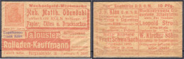 Hub. Matth. Odenthal, Papier, Tüten Und Drucksachen, 10 Pfg. 1921. Port-Briefmarke In Pergaminhülle. II. Tieste 3565.085 - [11] Emissions Locales