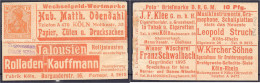 Hub. Matth. Odenthal, Papier, Tüten Und Drucksachen, 10 Pfg. 1921. Port-Briefmarke Ohne Pergaminhülle. II- Tieste 3565.0 - [11] Emissions Locales