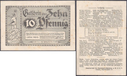 Gesellschaft Für Gutschein-Reklame E.G.m.b.H., 10 Pfg. O.D. - 30.9.1919. Ohne Wz., Serie S9 III. Tieste 3980.025.01. - [11] Emissions Locales