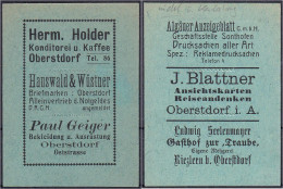 Herm. Holder, Konditorei U. Kaffee, Ohne Wert (Briefmarke) O.D. Karton. II. Tieste 5295.10.01. - [11] Emissions Locales