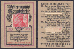 Dieshel & Heusinkfeld, Buch- Und Papierhandlung, 10 Pfg. 1921. Karton. III, Eingerissen. Tieste 5540.05.01. - [11] Emissions Locales