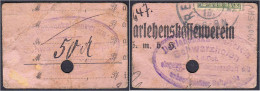 Darlehenskassenverein Schwarzhofen E.G.m.b.H., 50 Pfg. O.D. (1917). Karton. III. Tieste 6760.05.01. - [11] Emissions Locales