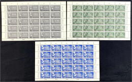 60 C. - 1 Fr. PAX 1945, Drei Werte Je Im Kompletten 25er-Bogen In Postfrischer Erhaltung. Mi. 700,-€. Michel 453-455. - Sonstige & Ohne Zuordnung