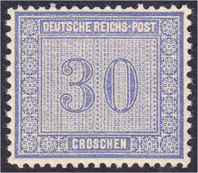 30 Gr. Innendienst Ziffern 1872, Sauber In Postfrischer Erhaltung, Unsigniert. Mi. 300,-€. Michel 13. - Autres & Non Classés