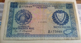 Cyprus , 250 Mils,1979-06-01, KM:41c, - Zypern