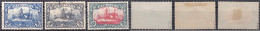 2 M. - 5 M. Kaiseryacht 1901, Drei Sauber Gestempelte Werte, Ohne Wasserzeichen, Die 2 Mark Signiert Hoffmann/Gieseke, 3 - Mariannes