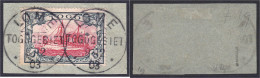 5 M. Kaiseryacht 1900, Sauber Gestempelt Auf Briefstück, Ohne Wasserzeichen, Bestens Geprüft Eibenstein BPP. Mi. 600,-€. - Togo