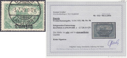 1,25 M. Freimarken 1920, Farbe ,,b" (dunkelbläulichgrün) Sauber Entwertet Mit Dem Stempel ,,D(ANZI)G-LANGFUHR Z -3.7.20. - Autres & Non Classés