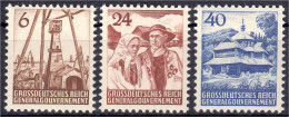 6 Gr. - 40 Gr. Land Und Leute 1944, Sauber In Postfrischer Luxuserhaltung. Mi. 1.800,-€. Michel I-III. - Occupation 1938-45
