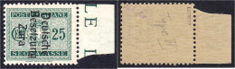 25 C. Portomarke Mit Aufdrucktype III 1943, Sauber In Postfrischer Erhaltung, Auflage Nur 40 Stück, Geprüft Ludin BPP. M - Occupation 1938-45