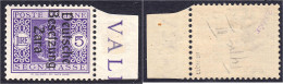 5 L. Portomarke Mit Aufdrucktype III 1943, Sauber In Postfrischer Erhaltung, Auflage Nur 40 Stück, Geprüft Ludin BPP. Mi - Besetzungen 1938-45