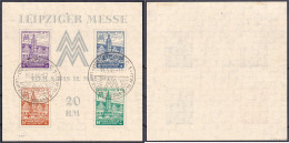 Leipziger Messe-Block 1946, Gestempelt, Tiefst Geprüft Ströh BPP. Mi. 350,-€. Michel Block 5 Y A. - Other & Unclassified