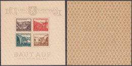Wiederaufbau Zerstörter Brücken In Thüringen (Blockausgabe) 1946, Postfrische Erhaltung, Geprüft Zierer BPP. Mi. 450,-€. - Other & Unclassified