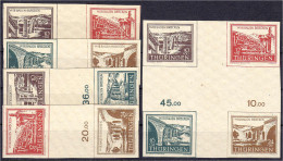 Wiederaufbau Zerstörter Brücken (Zusammendrucke Und Herzstück Aus Großbogen) 1946, Postfrische Erhaltung. Mi. 320,-€. Mi - Autres & Non Classés