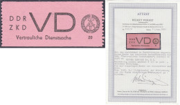 20 Pf. Dienstmarke (Für Vertrauliche Dienstsachen) 1965, Postfrische Luxuserhaltung, Unsigniert. Fotoattest Weigelt BPP  - Autres & Non Classés