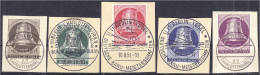 5 Pf. - 40 Pf. Freiheitsglocke (Iinks) 1951, Kompletter Satz Auf Briefstücken, Sauber Gestempelt. Mi. 200,-€. Michel 75- - Other & Unclassified