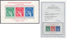 Währungsgeschädigten-Block 1949, Postfrische Luxuserhaltung. Fotoattest Schlegel BPP >Die Erhaltung Ist Einwandfrei&l - Other & Unclassified