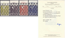 1 M. - 5 M. Kontrollratsausgabe (Netzaufdruck) 1948, Vier Postfrische Werte Vom Oberrand. Fotoattest Schlegel BPP >ei - Autres & Non Classés