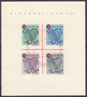 Rotes-Kreuz-Block 1949, Einwandfrei In Originalgröße, Zudem Zentrisch Entwertet Mit Seltenem Rotem SST HENRI DUNANT 15.9 - Autres & Non Classés