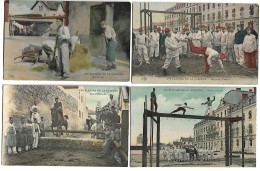 Lot De 5 Cartes Plaisirs De La Caserne  Assaut Chausson Saut Corvée Infirmerie - Collections & Lots