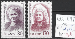 ISLANDE 494-95 ** Côte 1.05 € - Unused Stamps