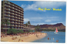 Waikiki Beach - Diamond Head And The Reef Hotels - (HI., USA) - 1966 - Hawaï