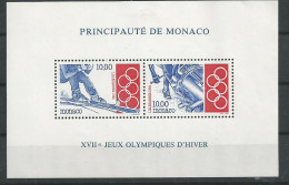 MONACO BLOC N°63 NEUF JO HIVER LILLEHAMER  COTE 12 EUROS - Invierno 1994: Lillehammer