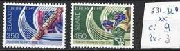 ISLANDE 531-32 ** Côte 9 € - 1982