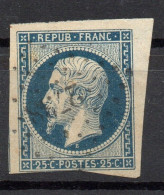 NAPOLEON N°10a 25c Bleu Foncé Oblitéré Losange PC + Petit BDF - 1852 Luis-Napoléon