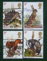 British Wildlife Hare Squirrel Hedgeh Mi 745-47 749 1977 Used Gebruikt Oblitere ENGLAND GRANDE-BRETAGNE GB GREAT BRITAIN - Used Stamps