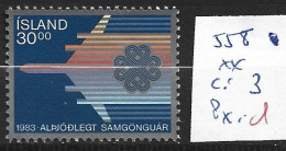 ISLANDE 558 ** Côte 3 € - Unused Stamps