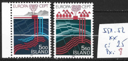 ISLANDE 551-52 ** Côte 25 € - 1983