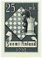 46430 MNH FINLANDIA 1952 10 TORNEO DE AJEDREZ EN HELSINKI - Ungebraucht