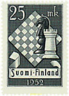 46430 MNH FINLANDIA 1952 10 TORNEO DE AJEDREZ EN HELSINKI - Ongebruikt