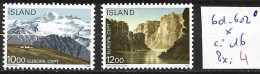 ISLANDE 601-02 * Côte 16 € - 1986